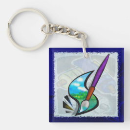 壁画アーティストグラフィックデザイン キーホルダー