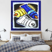 壁画アーティストグラフィックデザインDECOR 2 キャンバスプリント (インサイチュ (寝室))