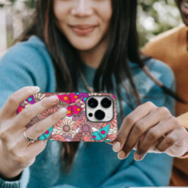 壁画ドードルアート蝶と花のカラフル Case-Mate iPhone 14 PROケース