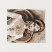 壁画古代の女性 タペストリー (正面(横))