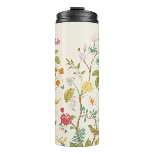 壁画開花咲く木。ヴィンテージフローラ タンブラー (正面)