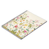 壁画開花咲く木。ヴィンテージフローラ ノートブック (左側)