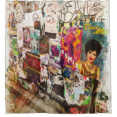 壁画、掲示板、パイクプレースマーケット、シアトル シャワーカーテン (正面)