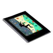 壁登山ガールインドアボルダリングウーマン ノートブック (右側)