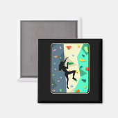 壁登山ガールインドアボルダリングウーマン マグネット (正面/裏面)