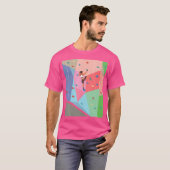 壁登山ガール – ロッククライマーインドアスポーツ広告 Tシャツ (正面フル)