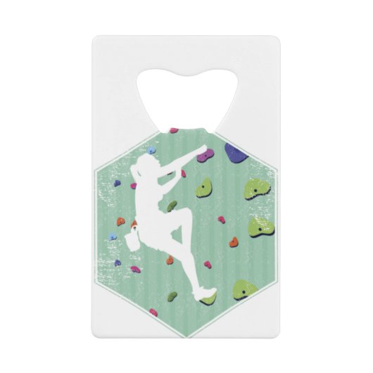 壁登山ロック登山屋内アクションギフト クレジットカード栓抜き (正面)