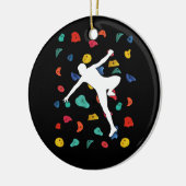 壁登山屋内の岩登りアクションスポーツ セラミックオーナメント (左)