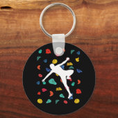 壁登山屋内ロッククライマーズアクションスポーツ キーホルダー (正面)