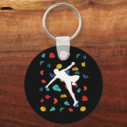 壁登山屋内ロッククライマーズアクションスポーツ キーホルダー (正面)