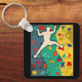 壁登山屋内ロッククライマーズアクションスポーツA キーホルダー (正面)