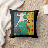 壁登山屋内ロッククライマーズアクションスポーツA クッション (ブランケット)