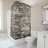壁石壁レンガ壁 シャワーカーテン (インサイチュ)