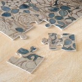 壁紙のデザインは「上がりました」(紙の鉛筆およびw/c) ジグソーパズル (側面)