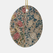 壁紙のデザインは「上がりました」(紙の鉛筆およびw/c) セラミックオーナメント (右)