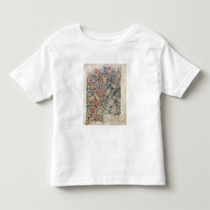 壁紙のデザインは「上がりました」(紙の鉛筆およびw/c) トドラーTシャツ