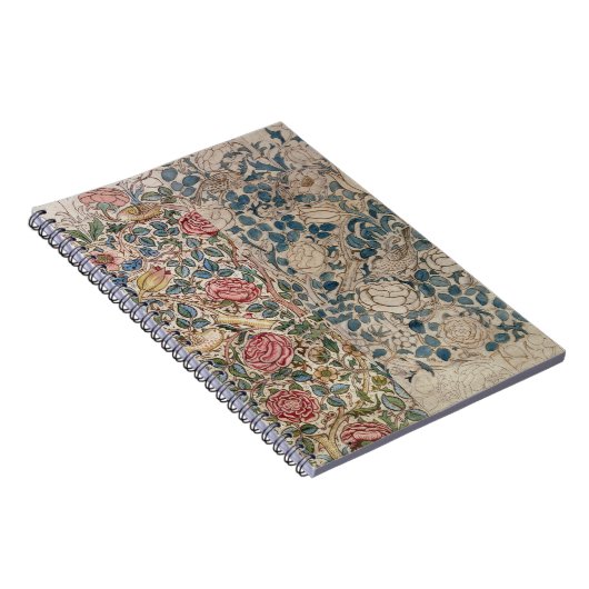 壁紙のデザインは「上がりました」(紙の鉛筆およびw/c) ノートブック (右側)