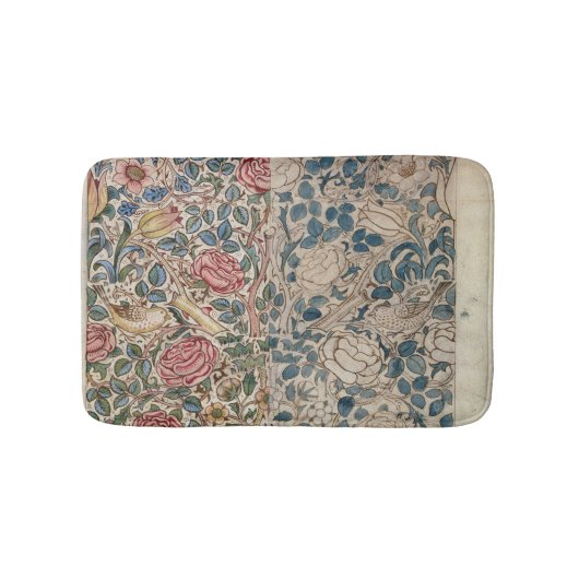 壁紙のデザインは「上がりました」(紙の鉛筆およびw/c) バスマット (正面)