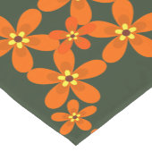 壁紙のレトロのオレンジ1970年 ショートテーブルランナー (コーナー)