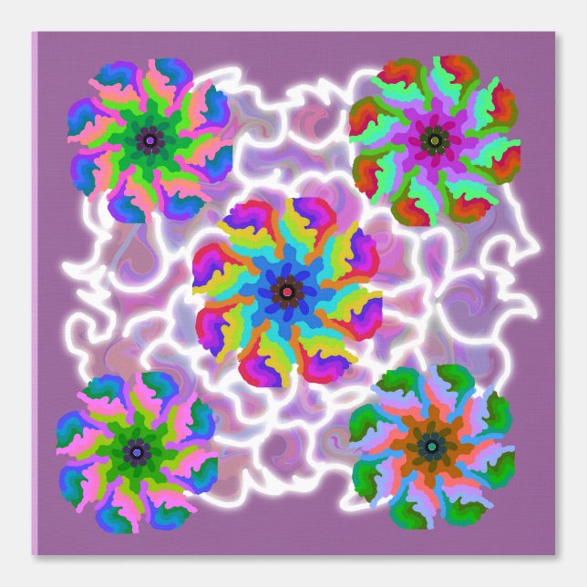 壁紙の剥離と貼り付け6 -鮮やか花 壁紙 (正面)