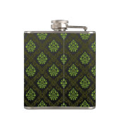 壁紙の花柄の緑 フラスク (裏面)