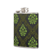壁紙の花柄の緑 フラスク (左)