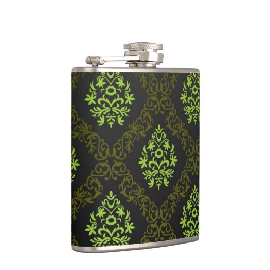 壁紙の花柄の緑 フラスク (右)
