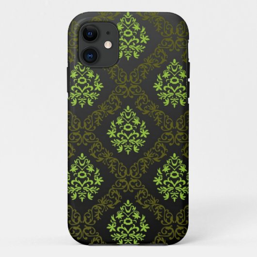 壁紙の花柄の緑 Case-Mate iPhoneケース (裏面)