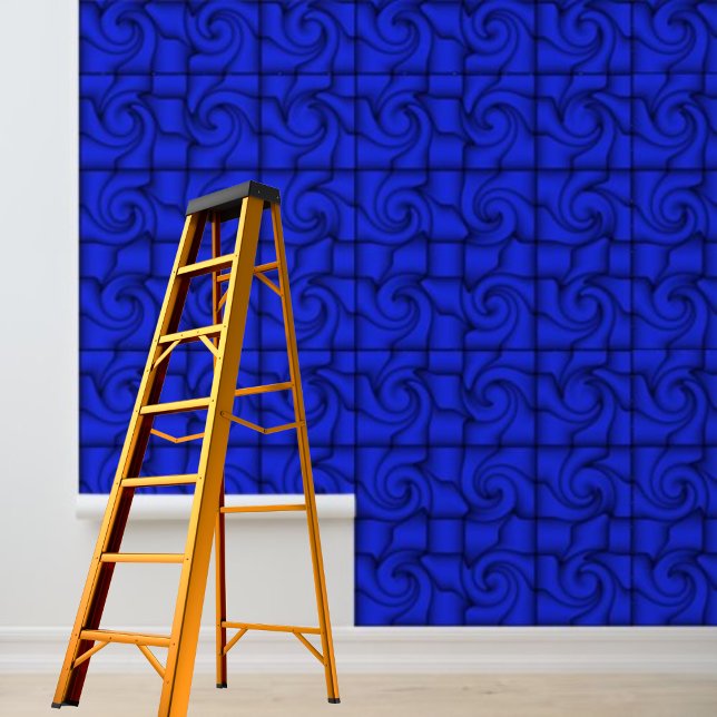 壁紙の青いグラフィックパターンの剥離とスティック 壁紙 (Peel and Stick Wallpaper Blue Graphic Pattern Wallpaper)
