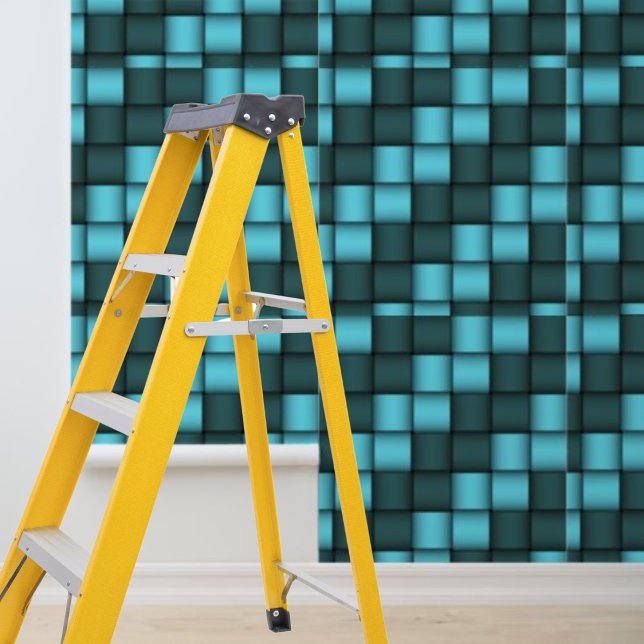 壁紙を剥がして貼り付ける青いチェックパターン 壁紙 (Peel and stick wallpaper Blue checks pattern Wallpaper)