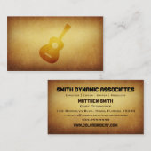 壁紙を張られたアーカイブのギターのミュージシャンの名刺 名刺 (正面/裏面)