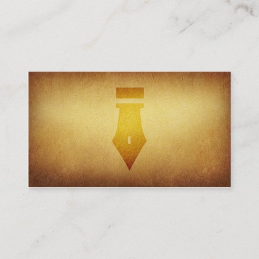 壁紙を張られたアーカイブの作家のペンの名刺 名刺 (正面)