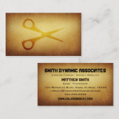 壁紙を張られたアーカイブの理容師のヘアカットの名刺 名刺