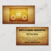 壁紙を張られたアーカイブのDJテープ名刺 名刺 (正面/裏面)