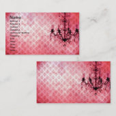 壁紙グランジシャンデリア（赤） 名刺 (正面/裏面)