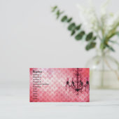 壁紙グランジシャンデリア（赤） 名刺 (スタンド正面)