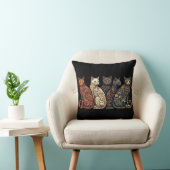 壁紙スタイルに猫のビクトリアングループ クッション (椅子)