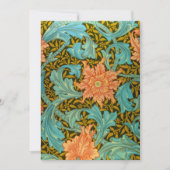 壁紙デザイン、独身のStem by William Morris サンキューカード (正面)