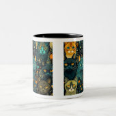 壁紙ネコTwo-Tone Mug, 11 oz ツートーンマグカップ (中央)