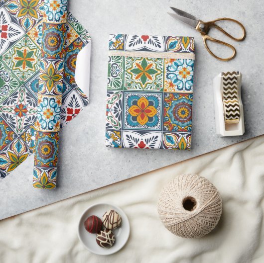 壁紙バックスプラッシュ/タラベインスパイアラタイル ラッピングペーパー (クラフト)