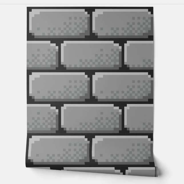 壁紙ピクセルアート「STONEBRICKS」 8ビットVar01AB 壁紙 (ほどく)