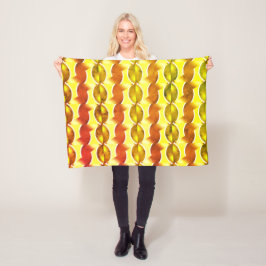 壁紙レトロオレンジ1970 フリースブランケット