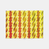 壁紙レトロオレンジ1970 フリースブランケット (正面(横))