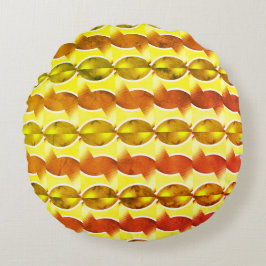 壁紙レトロオレンジ1970 ラウンドクッション