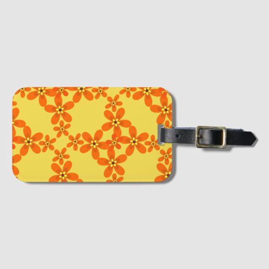 壁紙レトロオレンジ1970 ラゲッジタグ (正面横)