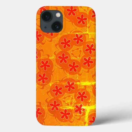 壁紙レトロオレンジ、赤1970 Case-Mate iPhoneケース (裏面)