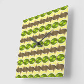 壁紙レト スクエア壁時計 (傾斜)