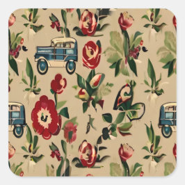 壁紙ヴィンテージレトロ1940s スクエアシール