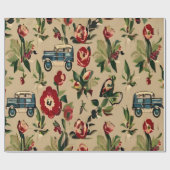 壁紙ヴィンテージレトロ1940s ラッピングペーパー (フラット)