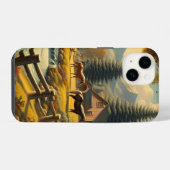 壁紙ヴィンテージレトロ1940s iPhoneケース (裏面横)